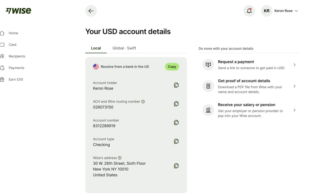 Wise Bank Accounts